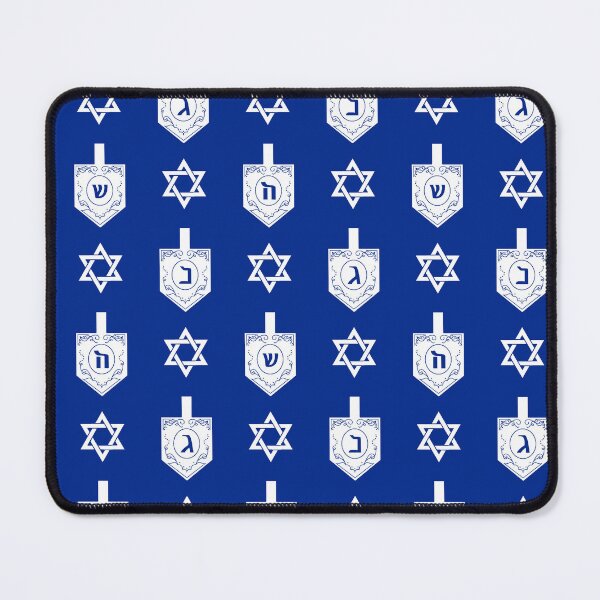 Item preview, Elegant Dreidels - Classic Hanukkah - White on Blue designed and sold by marieofroumania.