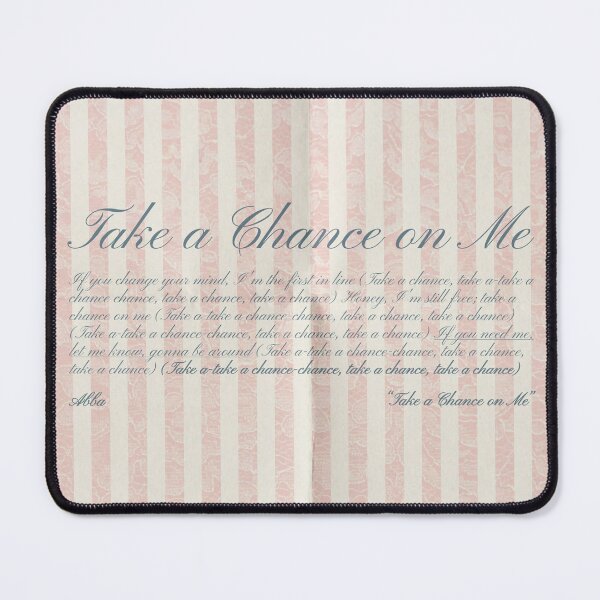 Item preview, Take a Chance on Me – Romantic Vintage Typography Print Inspired by ABBA designed and sold by emma.designs.