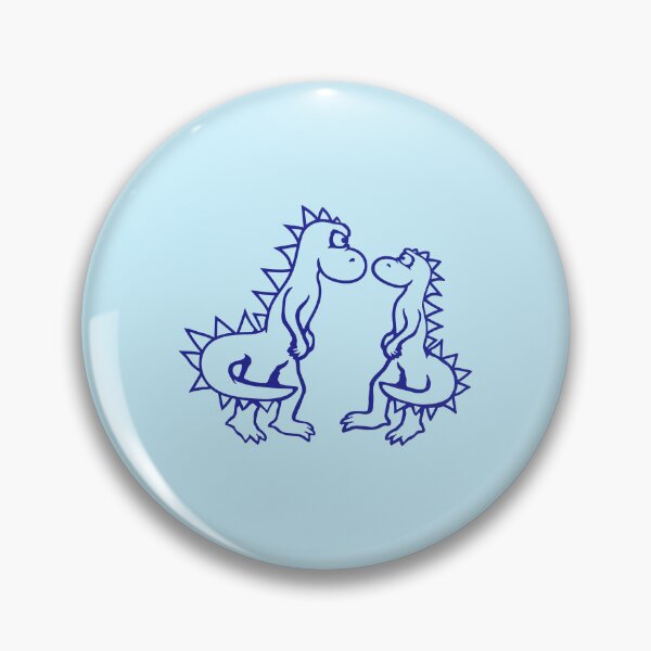 Item preview, 2 Stegosaurus Enemies Afraid Fearful Scared Stare Fight designed and sold by shirt-o-mat.