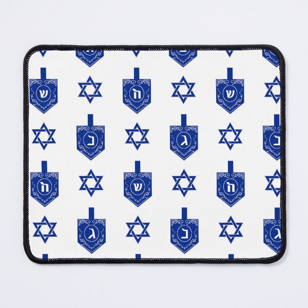 Item preview, Elegant Dreidels - Classic Hanukkah - Blue on White designed and sold by marieofroumania.