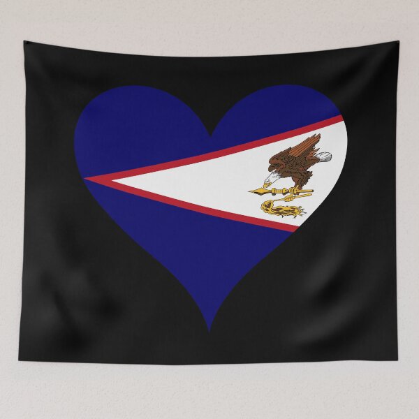 Item preview, American Samoa Heart Flag - Uatogi & Fue designed and sold by NTGUILTY.