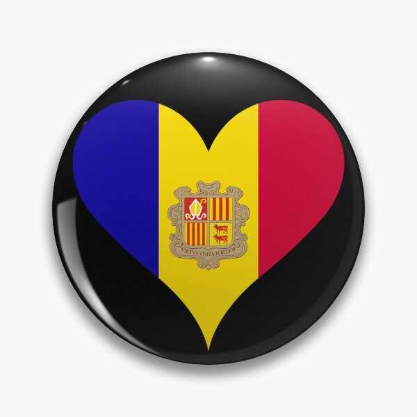 Item preview, Andorra Heart Flag - Virtus Unita Fortior designed and sold by NTGUILTY.