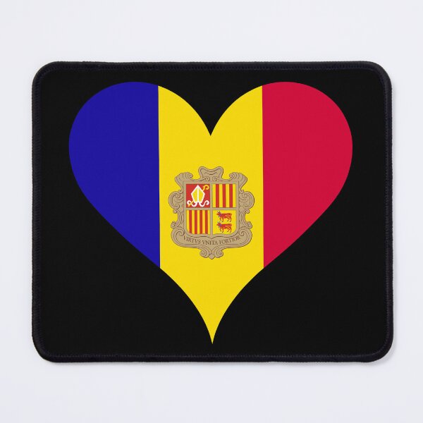 Item preview, Andorra Heart Flag - Virtus Unita Fortior designed and sold by NTGUILTY.