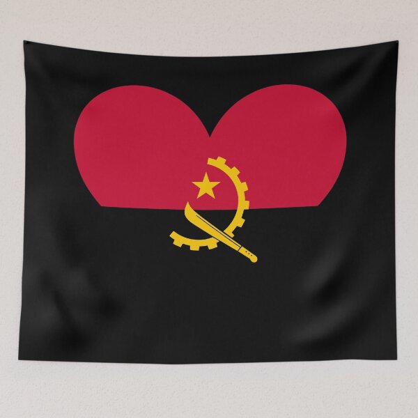 Item preview, Angola Heart Flag - MPLA Pride designed and sold by NTGUILTY.