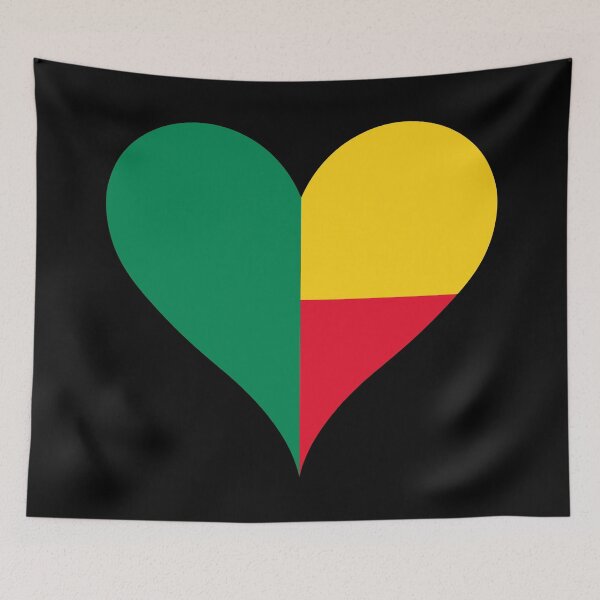 Item preview, Benin Heart Flag - Pan-African Pride designed and sold by NTGUILTY.