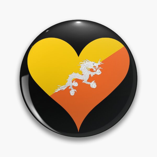 Item preview, Bhutan Heart Flag - Thunder Dragon Kingdom Pride designed and sold by NTGUILTY.