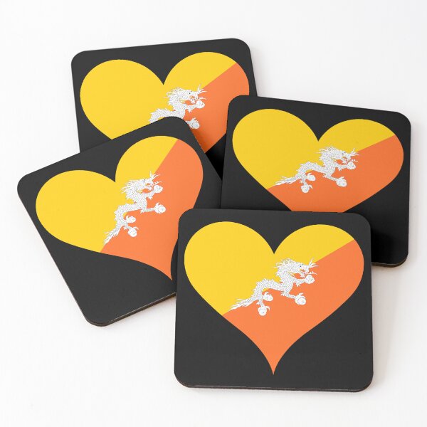 Item preview, Bhutan Heart Flag - Thunder Dragon Kingdom Pride designed and sold by NTGUILTY.