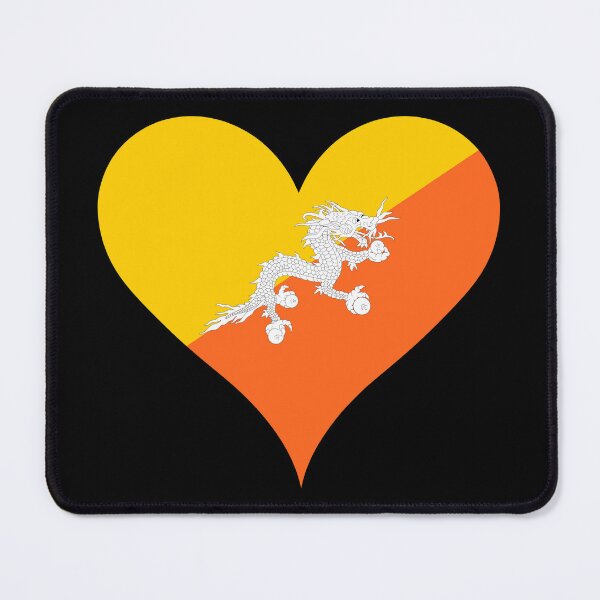 Item preview, Bhutan Heart Flag - Thunder Dragon Kingdom Pride designed and sold by NTGUILTY.