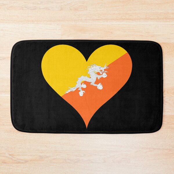 Item preview, Bhutan Heart Flag - Thunder Dragon Kingdom Pride designed and sold by NTGUILTY.