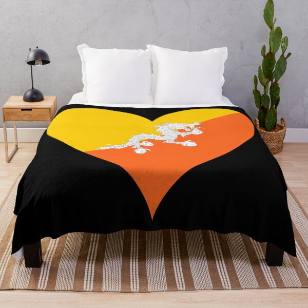 Item preview, Bhutan Heart Flag - Thunder Dragon Kingdom Pride designed and sold by NTGUILTY.