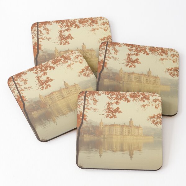Item preview, Austrian Palace by the Lake, Gilded in Autumn designed and sold by WonderArchive.