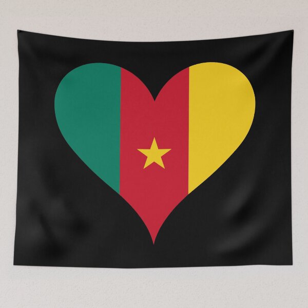 Item preview, Cameroon Heart Flag - Peace, Work, Fatherland designed and sold by NTGUILTY.