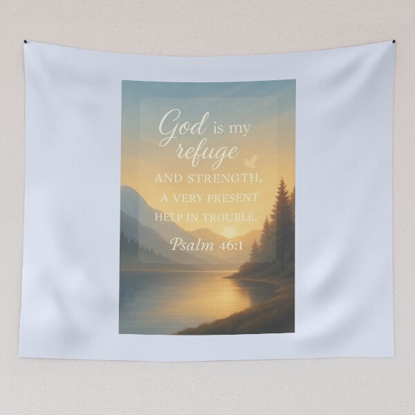 Item preview, Psalm 46:1 – God Is My Refuge Nature Print designed and sold by astersgraphics.