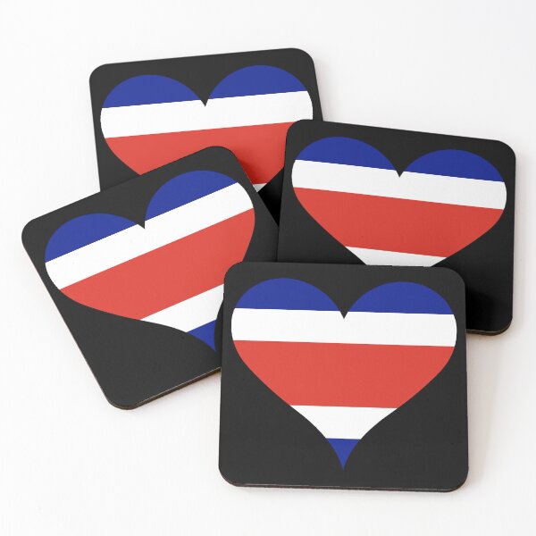 Item preview, Costa Rica Heart Flag - Pura Vida designed and sold by NTGUILTY.