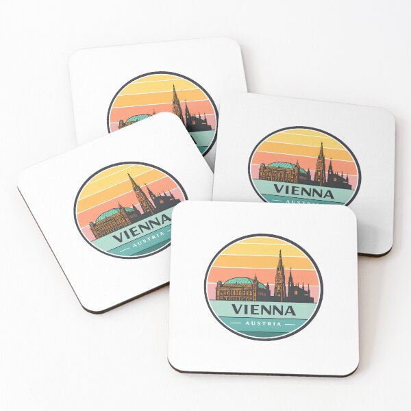 Artikelvorschau, Vienna Austria Travel Retro Emblem - Vintage Style Souvenir Design entworfen und verkauft von Timegraf.