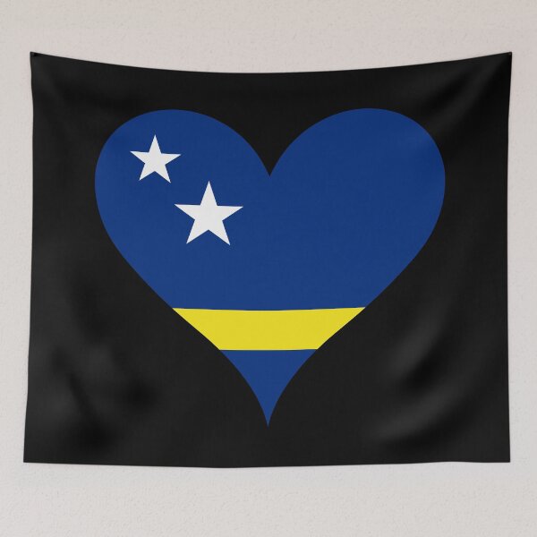 Item preview, Curaçao Heart Flag - Dushi Kòrsou designed and sold by NTGUILTY.