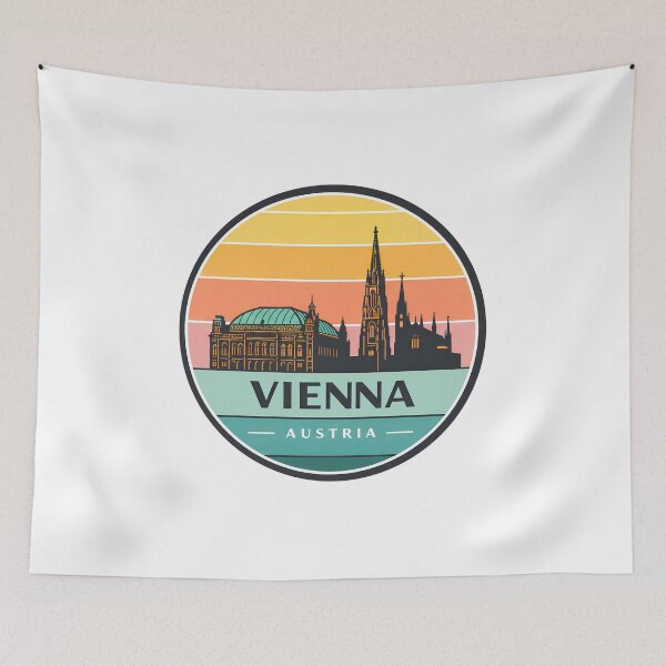 Item preview, Vienna Austria Travel Retro Emblem - Vintage Style Souvenir Design designed and sold by Timegraf.
