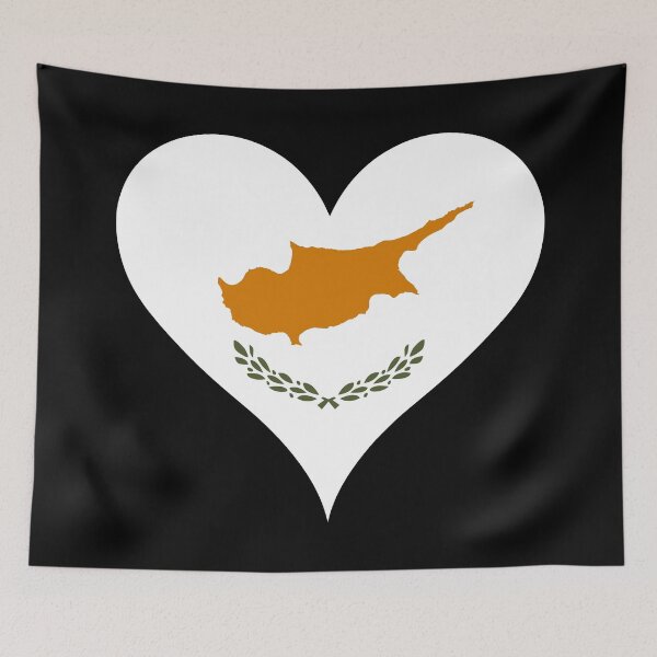 Item preview, Cyprus Heart Flag - Island of Peace designed and sold by NTGUILTY.