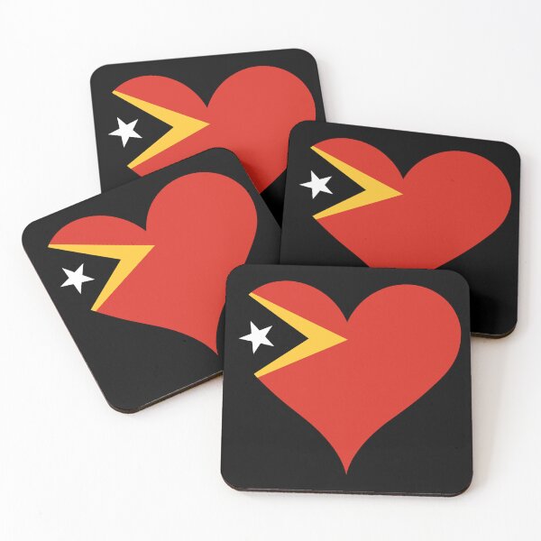 Item preview, East Timor Heart Flag - The Rising Sun designed and sold by NTGUILTY.