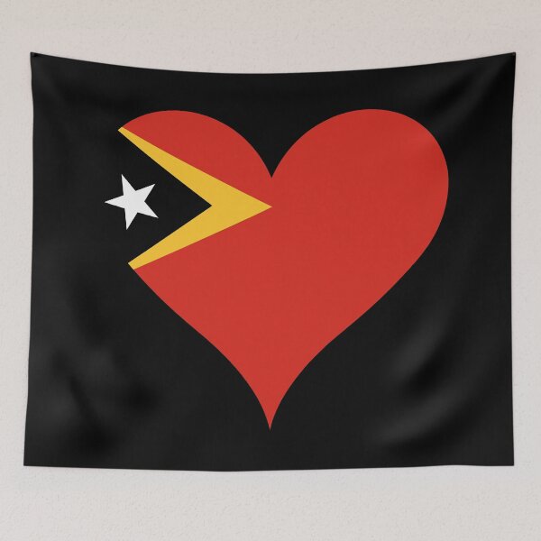 Item preview, East Timor Heart Flag - The Rising Sun designed and sold by NTGUILTY.