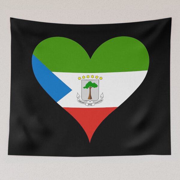 Item preview, Equatorial Guinea Heart Flag - Unity, Peace, Justice designed and sold by NTGUILTY.