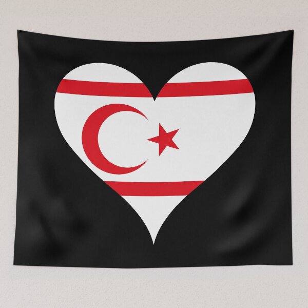 Item preview, Northern Cyprus Heart Flag - Peace and Turkishness designed and sold by NTGUILTY.