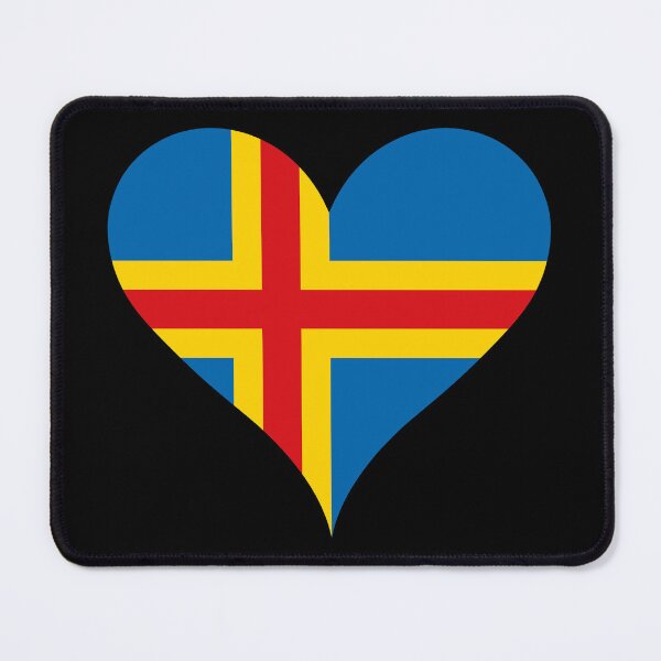 Item preview, Åland Islands Heart Flag - Blue, Yellow, and Red Pride designed and sold by NTGUILTY.