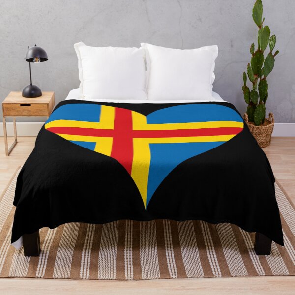 Item preview, Åland Islands Heart Flag - Blue, Yellow, and Red Pride designed and sold by NTGUILTY.