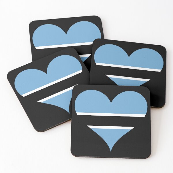 Item preview, Botswana Heart Flag - Pula! designed and sold by NTGUILTY.