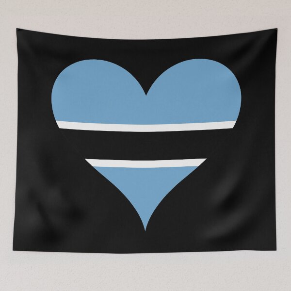 Item preview, Botswana Heart Flag - Pula! designed and sold by NTGUILTY.