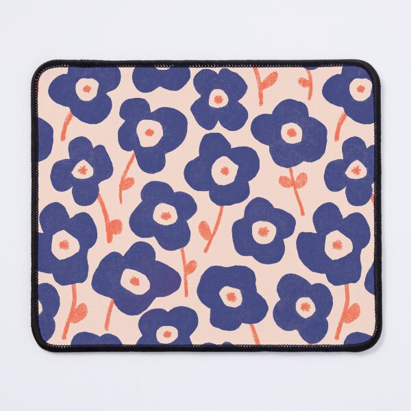 Item preview, Little blues, hand drawn flower pattern designed and sold by SaryandSaff.