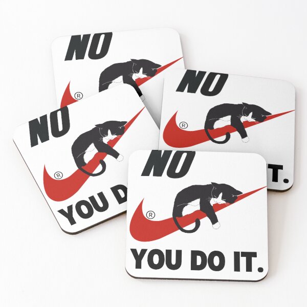 Item preview, Nike Red check mark, black cat "NO YOU DO IT" designed and sold by Holy Coast Threads (Formerly ChristianFlower).