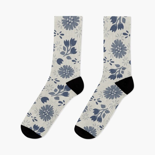 Item preview, Farmhouse Floral Muted Blue Seamless Repeat  designed and sold by Sharon Schwalbe.