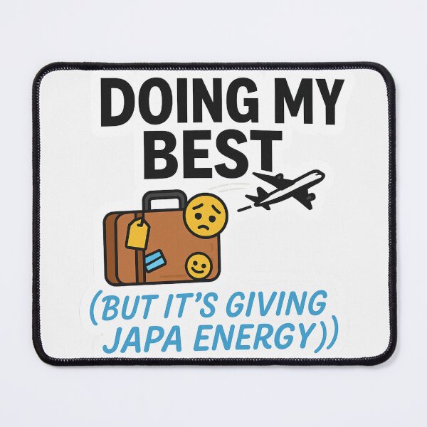 Item preview, Japa Energy – Nigerian Humor Sticker for Burnt-Out Hustlers designed and sold by astersgraphics.