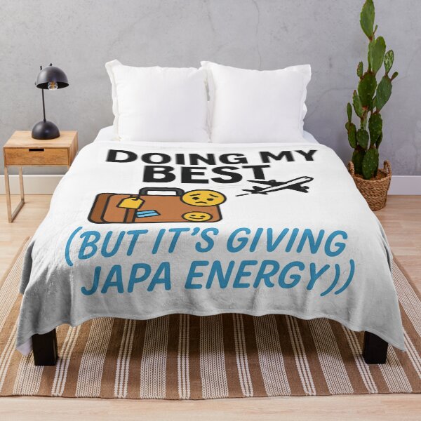 Item preview, Japa Energy – Nigerian Humor Sticker for Burnt-Out Hustlers designed and sold by astersgraphics.