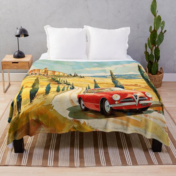 Item preview, Roadster italiano clásico en la Toscana: póster retro designed and sold by ArgentoArt.