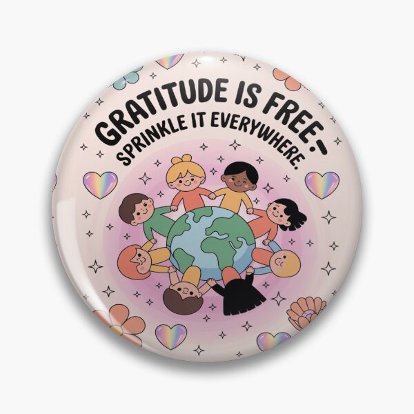 Item preview, Gratitude Is Free Sprinkle It Everywhere – Cute Kids Around the World Illustration designed and sold by InspiredCreatives.
