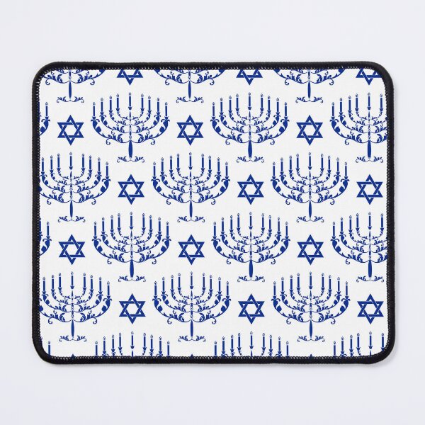 Item preview, Elegant Menorah - Classic Hanukkah - Blue on White designed and sold by marieofroumania.