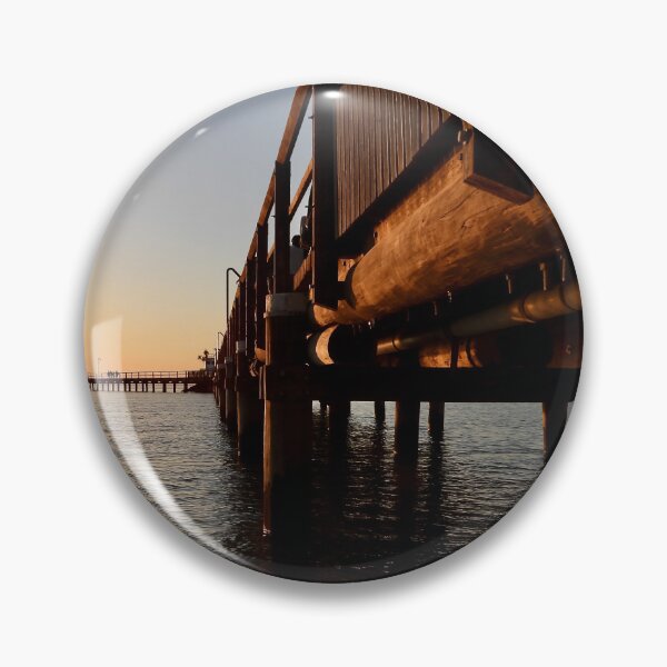 Item preview, Kingfisher Bay resort jetty smoky sunset designed and sold by Mark Grimsley.