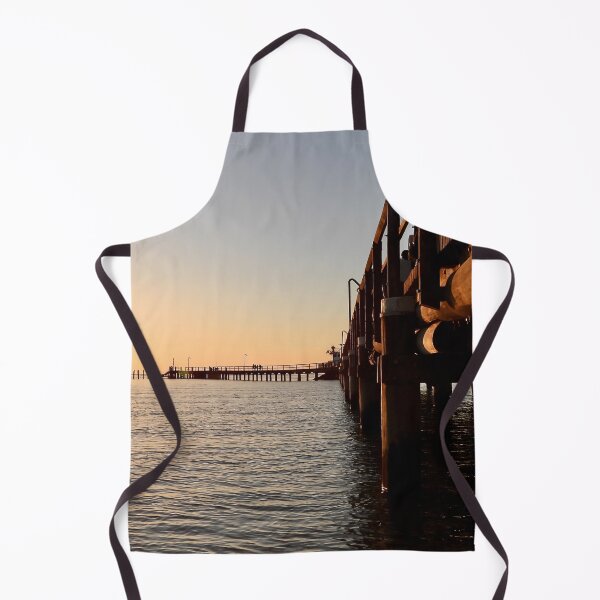 Item preview, Kingfisher Bay resort jetty smoky sunset designed and sold by Mark Grimsley.