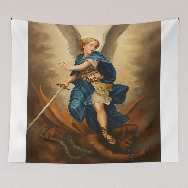 Item preview, Divine Judgment: Archangel Michael vs. The Infernal Serpent designed and sold by ScarredGoddess.