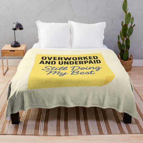 Item preview, Overworked and Underpaid – Still Doing My Best Sticker designed and sold by astersgraphics.