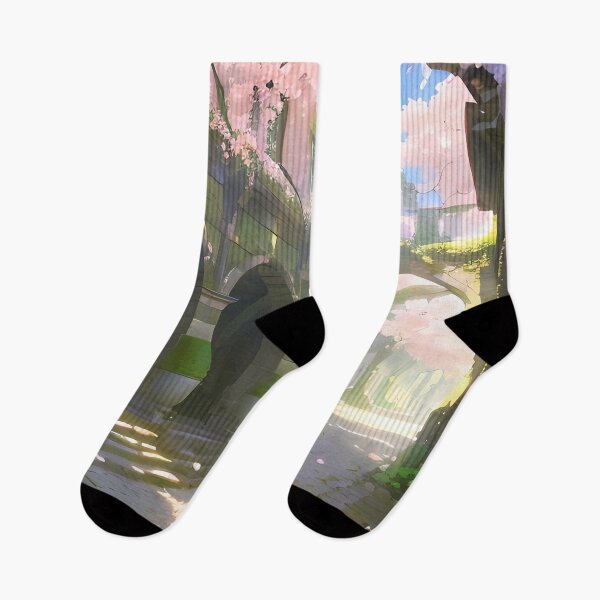 Item preview, Arcade of Blossoms – Sunlit Spring Courtyard designed and sold by ArtscapeProductions.