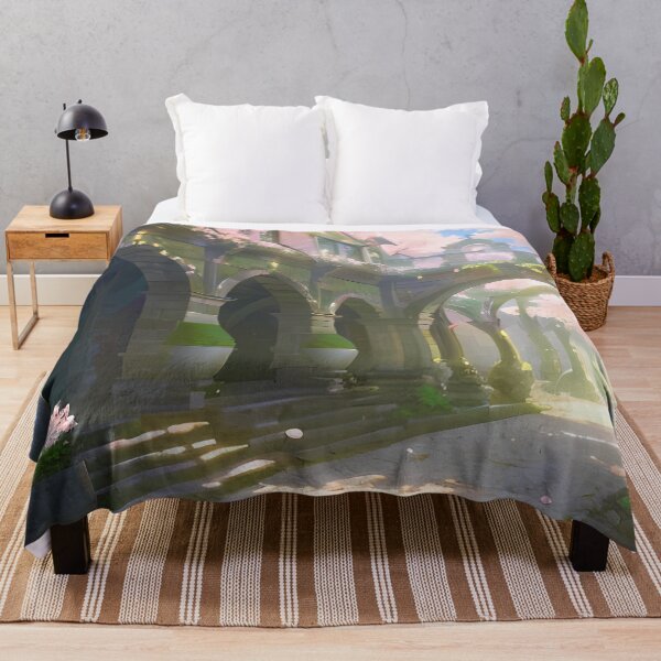 Item preview, Arcade of Blossoms – Sunlit Spring Courtyard designed and sold by ArtscapeProductions.