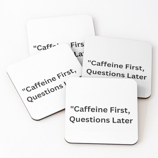 Item preview, Sassy Caffeine Quote for Coffee Addicts designed and sold by DesignsByErinE.