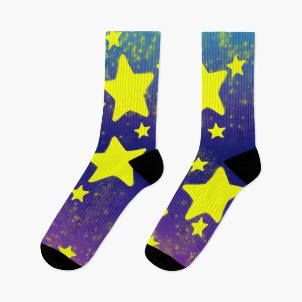 Item preview, Shoot for the Stars, socks designed and sold by HatOfButtons.