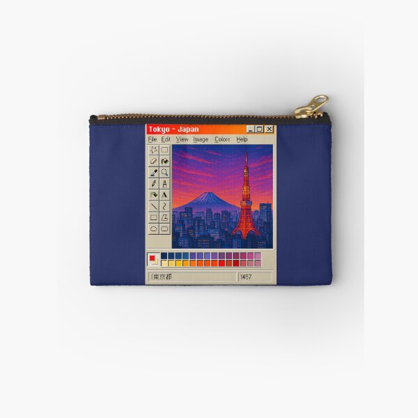 Item preview, Tokyo Pixel Art – Retro Paint Window Cityscape designed and sold by PocionGamer.
