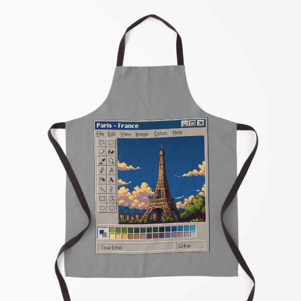 Item preview, Paris Pixel Art – Eiffel Tower Retro Paint Window designed and sold by PocionGamer.
