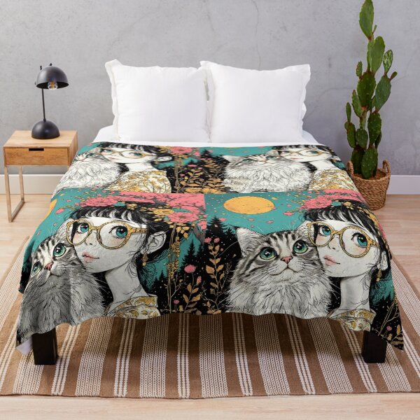 Item preview, Beautiful girl with a cat. designed and sold by Natalia-Vlad.
