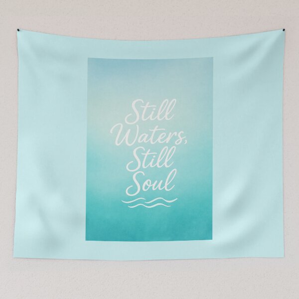 Item preview, Still Waters, Still Soul – Psalm 23 Christian Mental Health Sticker designed and sold by astersgraphics.